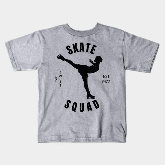 Girls Ice Skate Squad Girls Ice Skating Gift Kids T-Shirt by atomguy